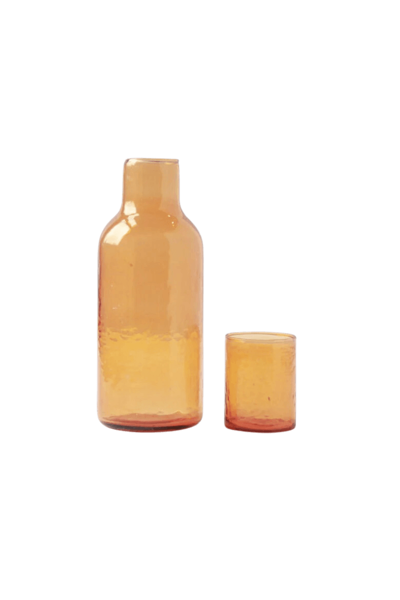 amber glass carafe