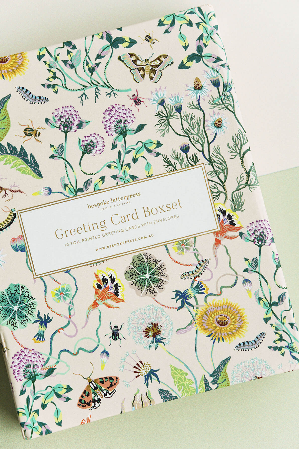 Wondergarden stationery set by bespoke letterpress