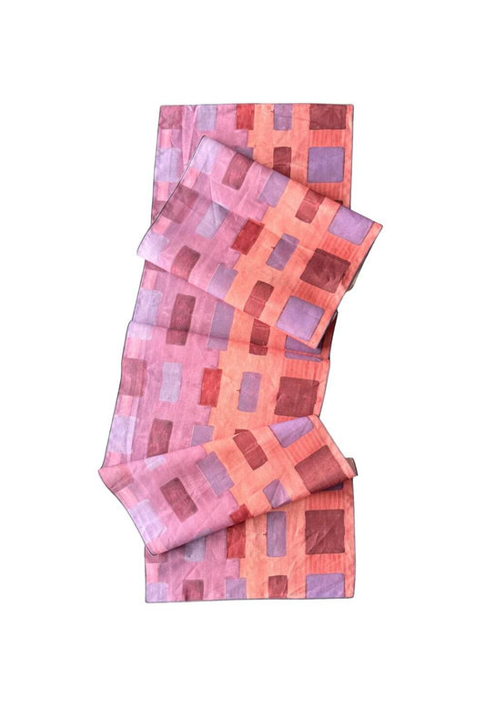 pink linen abstract table runner from goldie home ✿ shop colorful spring table linens on wallflower