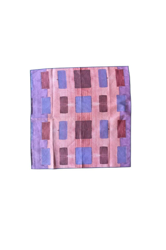 painted print with purple and pink linen spring luxury napkin