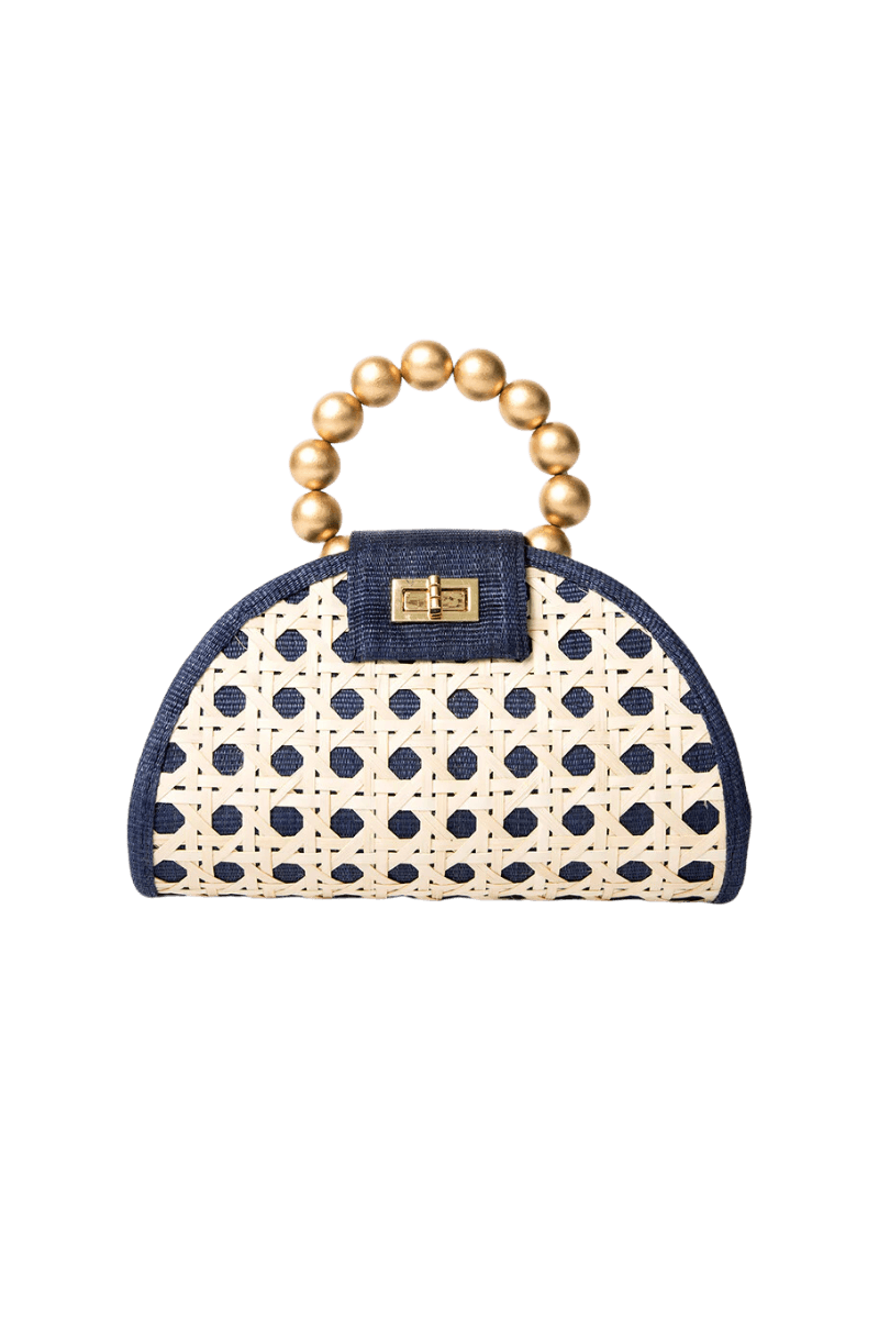 soli & sun woven bella rattan handbag