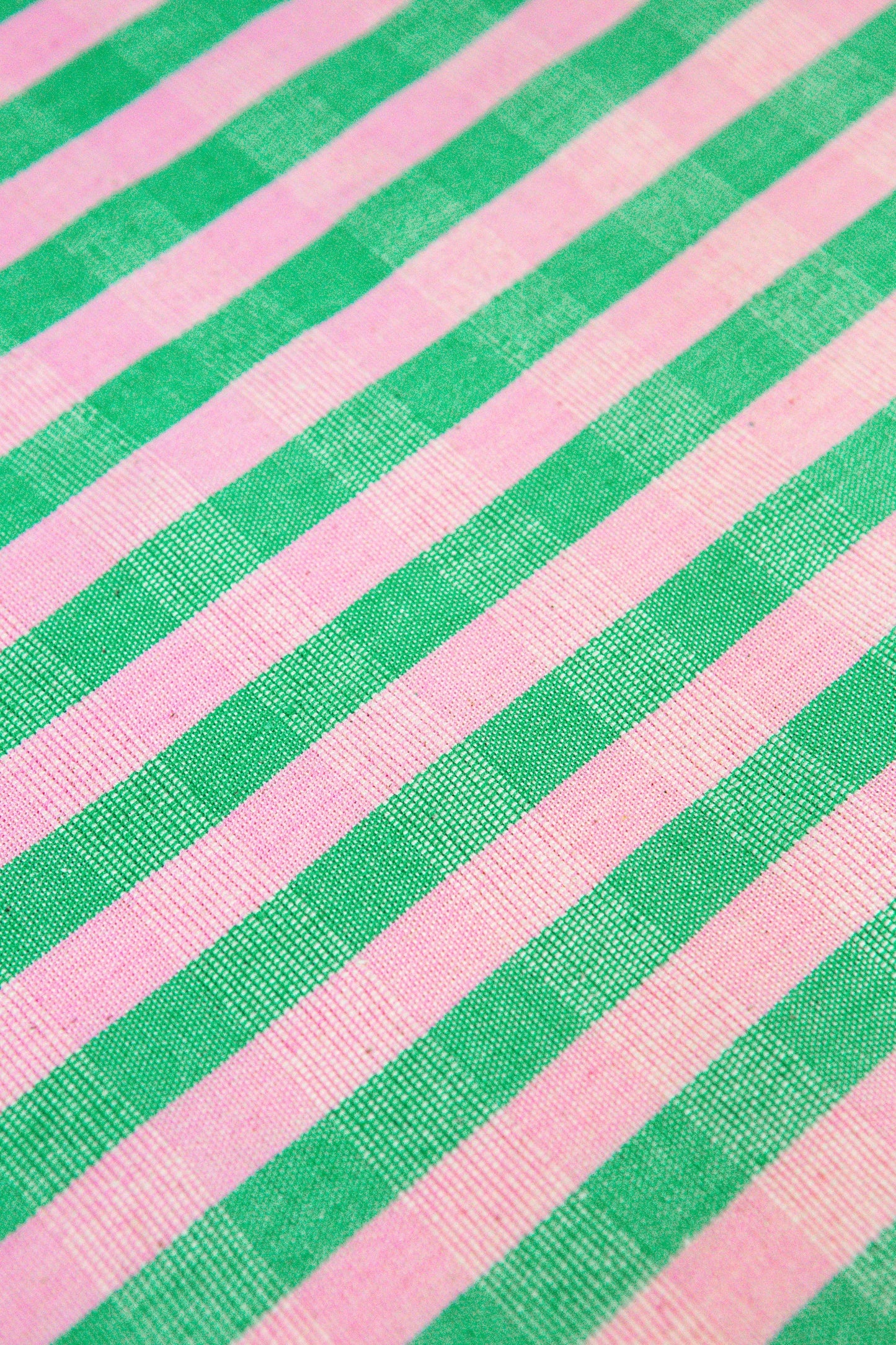 pink and green pillow - striped woven pillow by archive new york