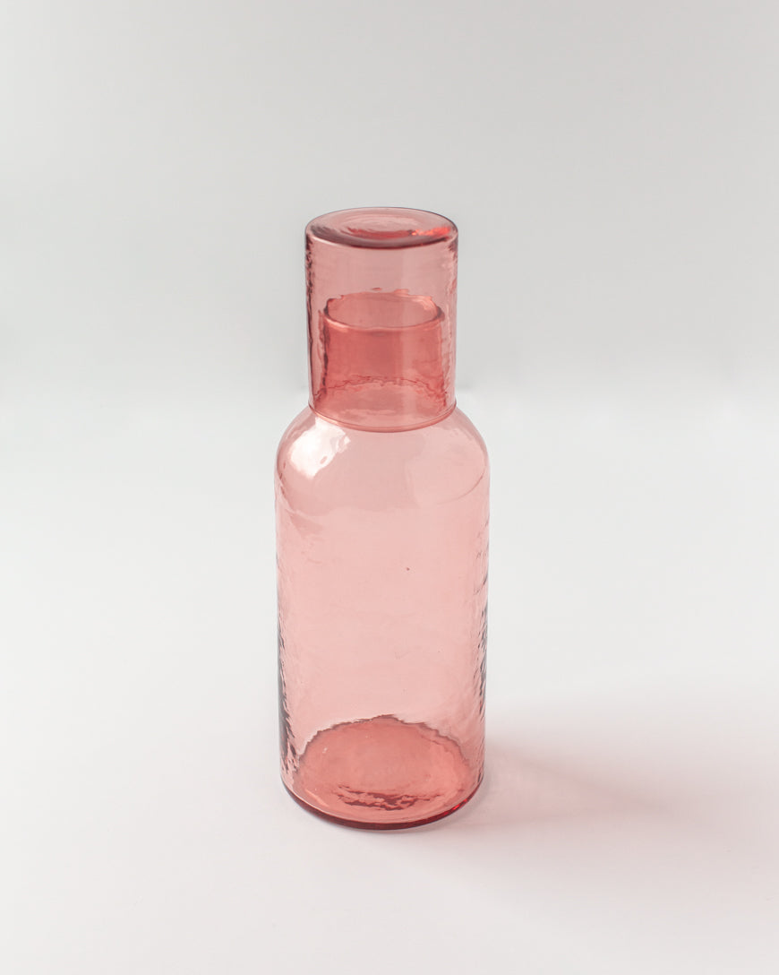pink glass jar + glass lid