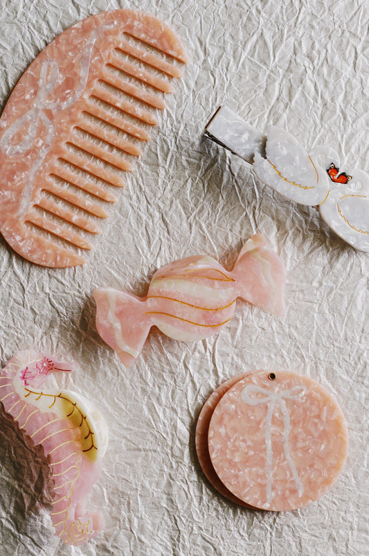 acetate pink hair accessories - shop small gift ideas on wallflower