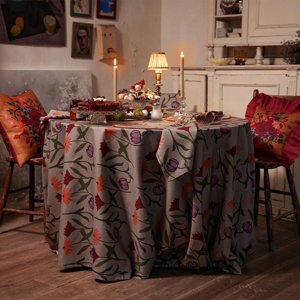 sophie williamson design meadow floral tablecloth