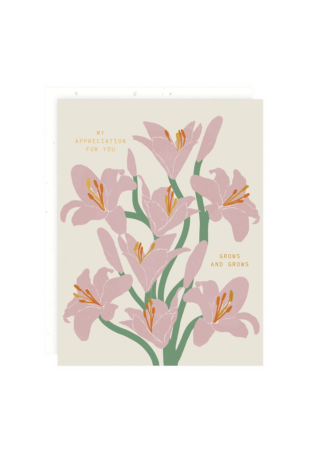 pink floral appreciation card