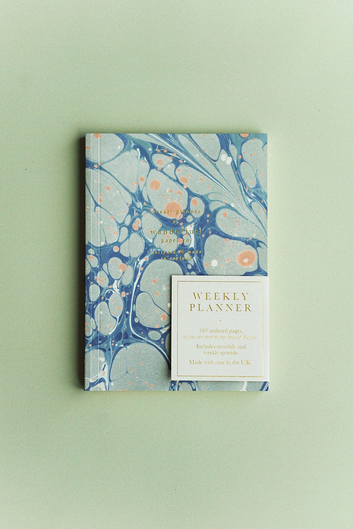 weekly undated planner blue marble