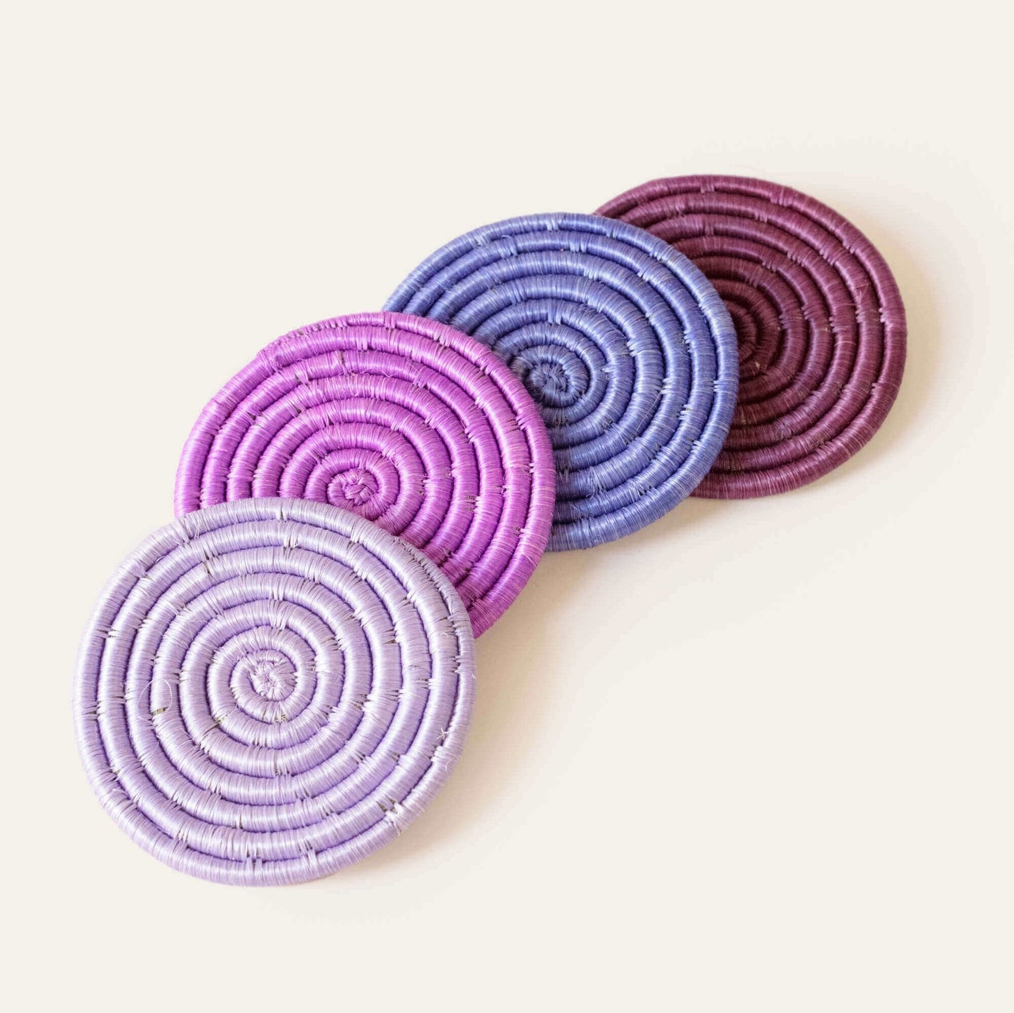 fair trade purple woven set of coasters ✿ wallflower