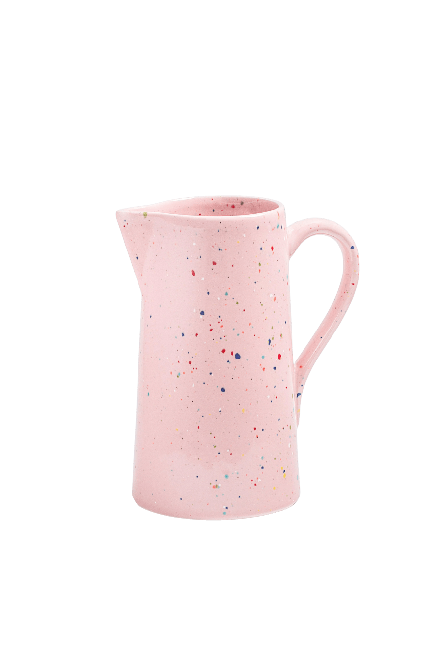 confetti pink ceramic pitcher