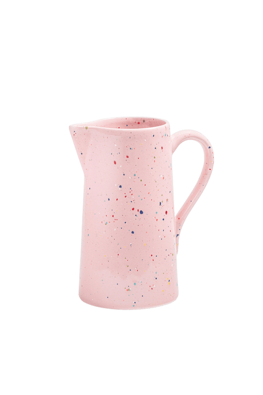 confetti pink ceramic pitcher