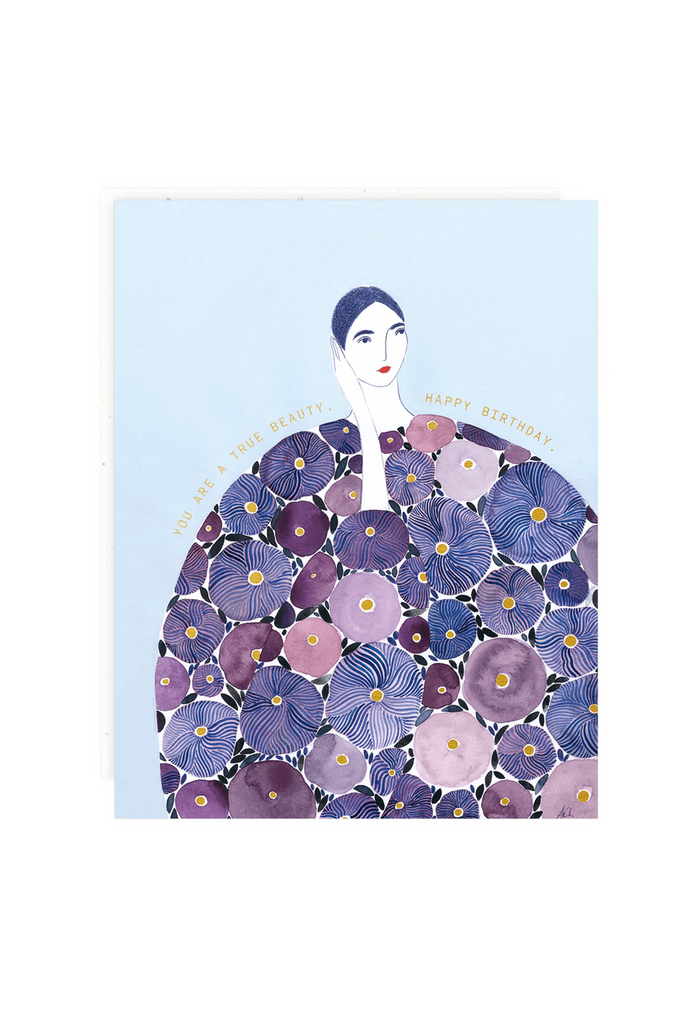 true beauty floral birthday card