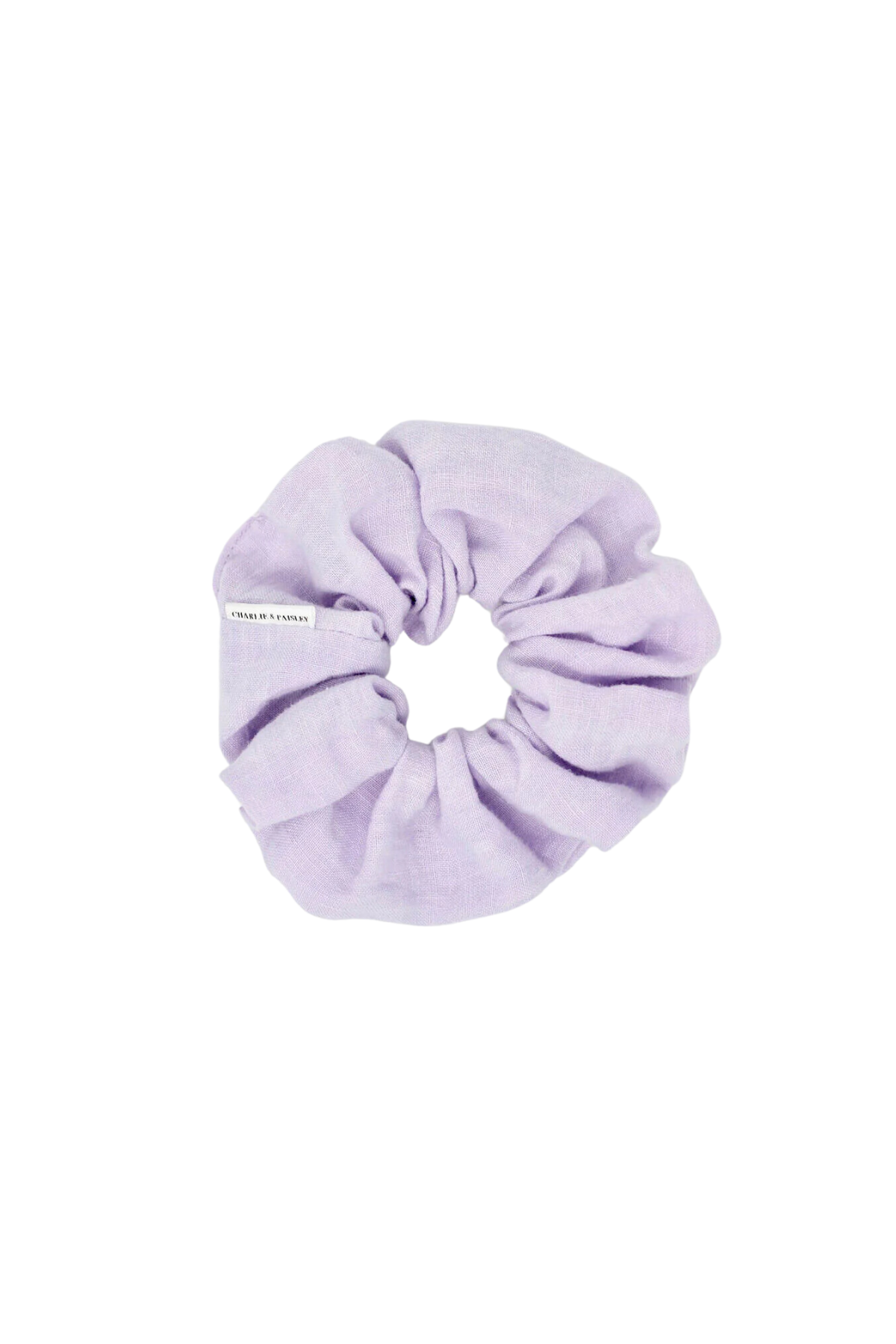 lavender linen scrunchie
