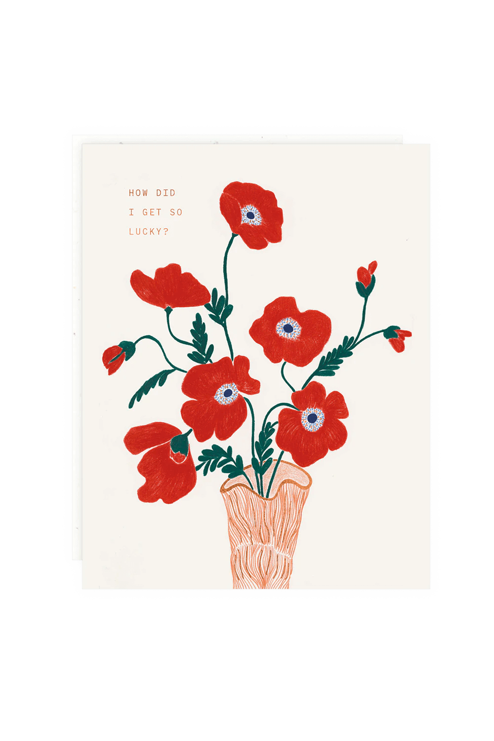 so lucky floral love gratitude card