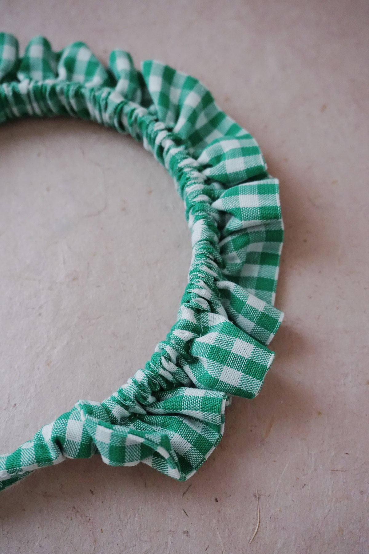 gingham ruffle headband