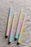 shop eco friendly, handmade funky candles - pastel stripes