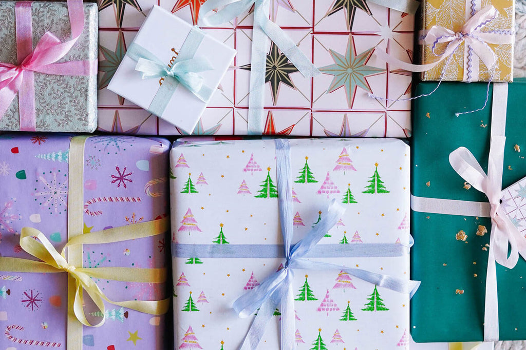 pink and purple wrapping paper from wallpaper