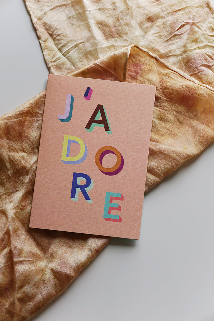 j'adore love card by pavilion prints