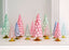 cody foster glass christmas trees in pink and blue