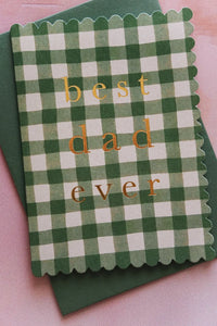 best dad ever gingham father's day card