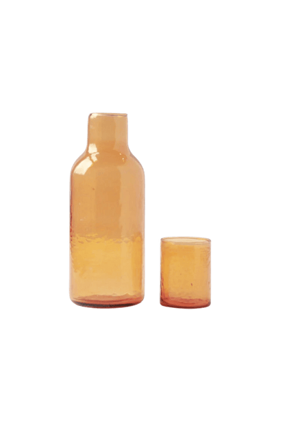 amber glass carafe