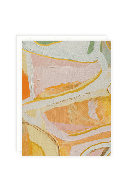 abstract beautiful birthday card - shop greeting cards on wallflower