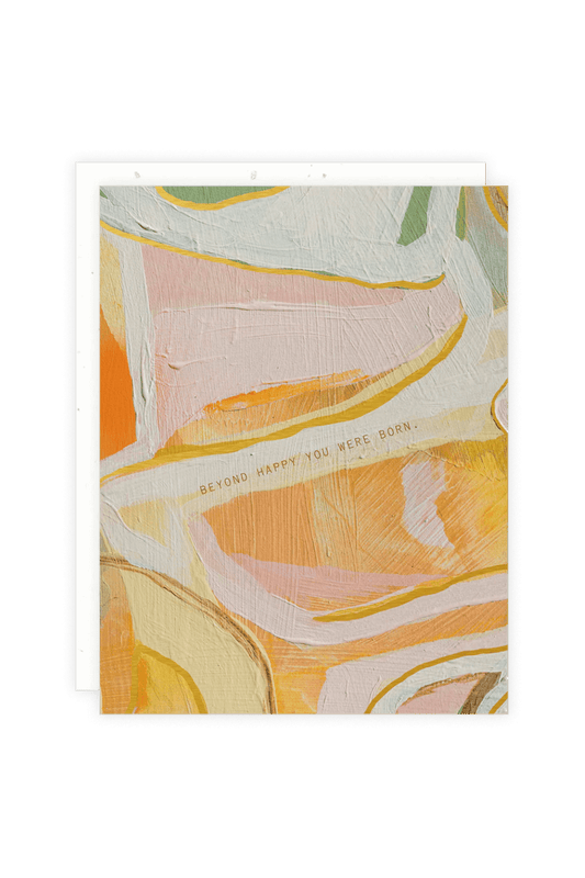 abstract beautiful birthday card - shop greeting cards on wallflower