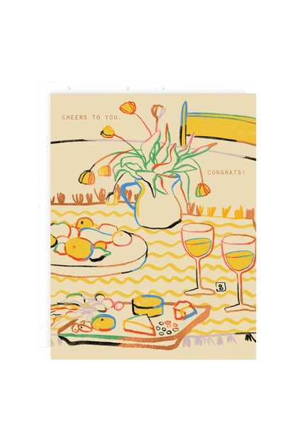 colorful still life congrats card