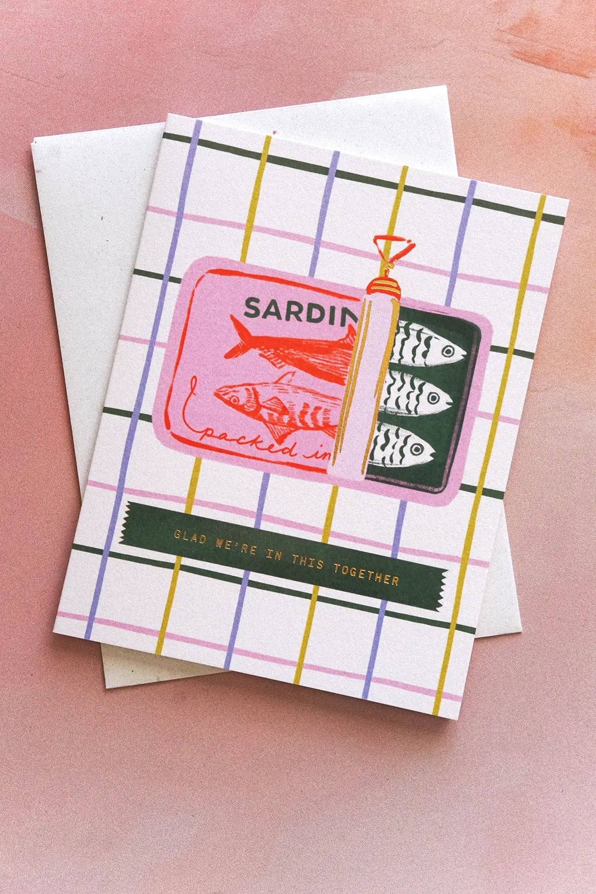 sardines illustration - shop cute greeting cards on wallflower