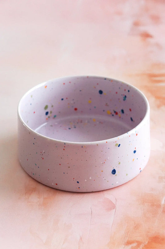 lilac ceramic pet bowl - shop dog bowls by wallflower