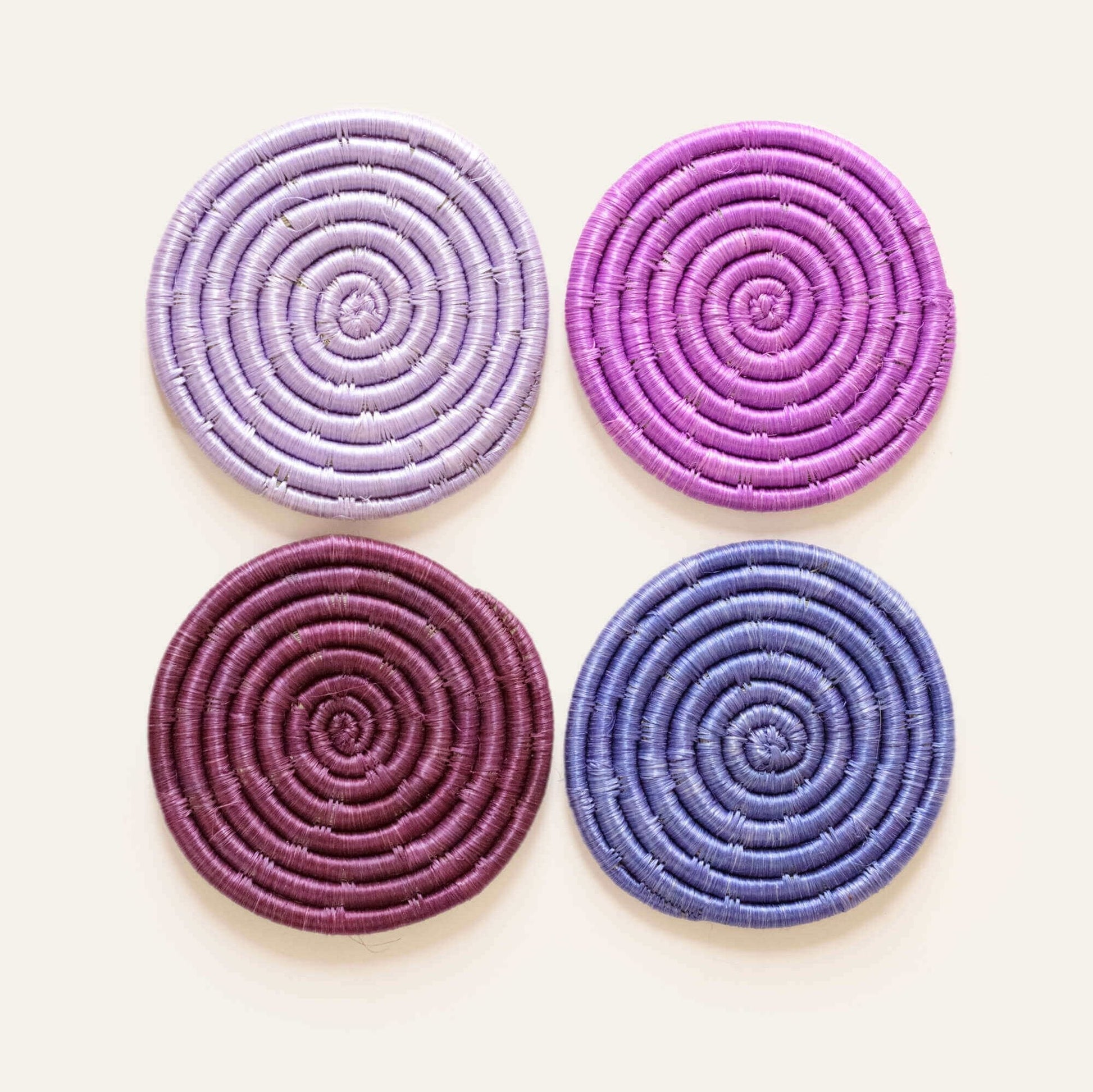 fair trade purple woven set of coasters ✿ wallflower