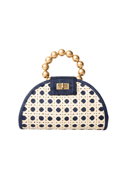 soli & sun woven bella rattan handbag