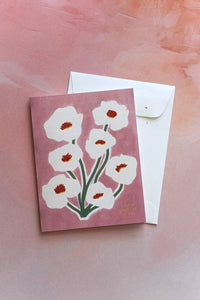 floral encouragement card - i love watching you grow