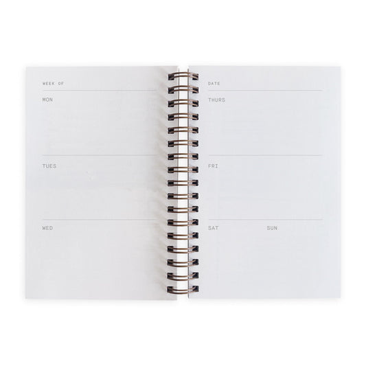 inside of moglea small undated weekly pocket planner