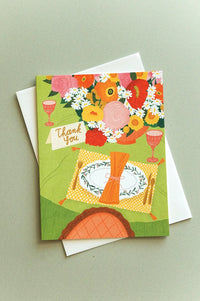 floral thank you card
