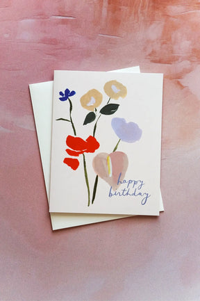 our heiday floral birthday card