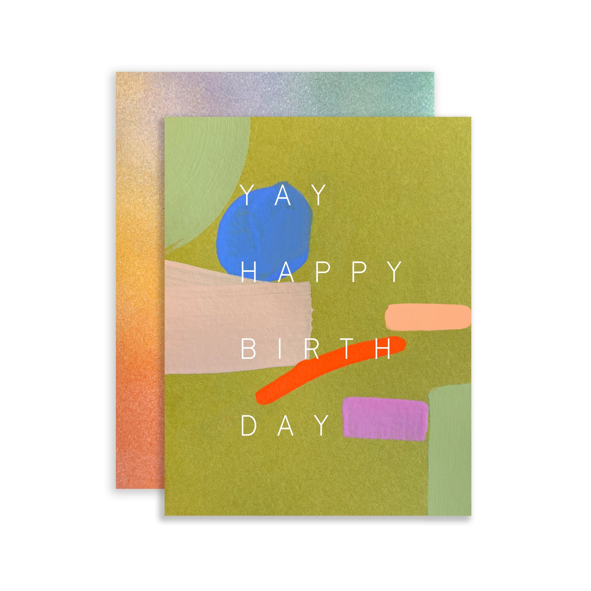 colorful happy birthday card by moglea ✿ wallflower stationery shop