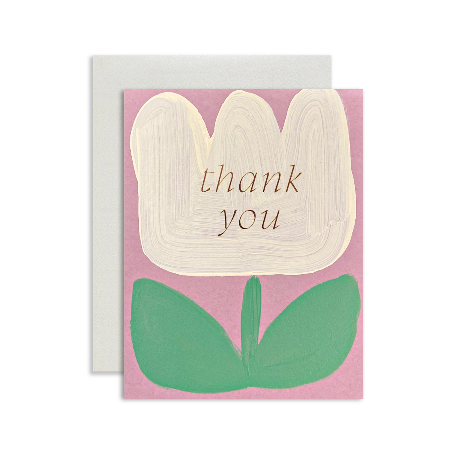 handpainted floral thank you card blank inside by moglea - shop cute greeting cards on wallflower
