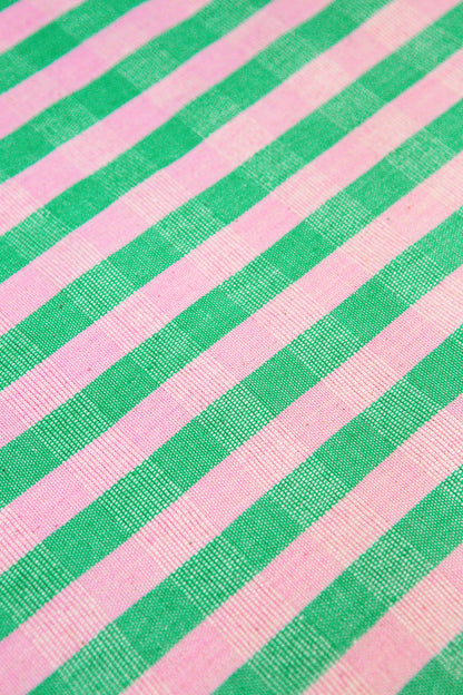 pink and green pillow - striped woven pillow by archive new york