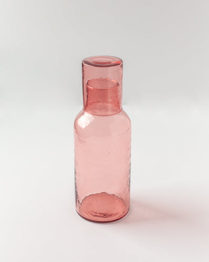 pink glass jar + glass lid
