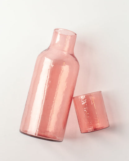 pink glass jar + glass lid