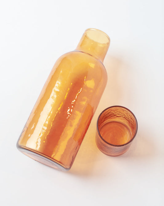 amber glass carafe
