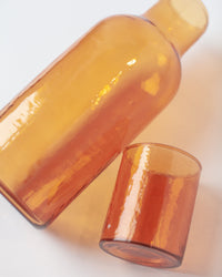 Amber Recycled Glass Carafe Set