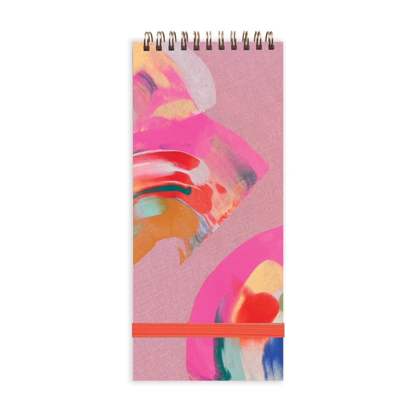 Moglea Notebook with colorful abstract design on a white background