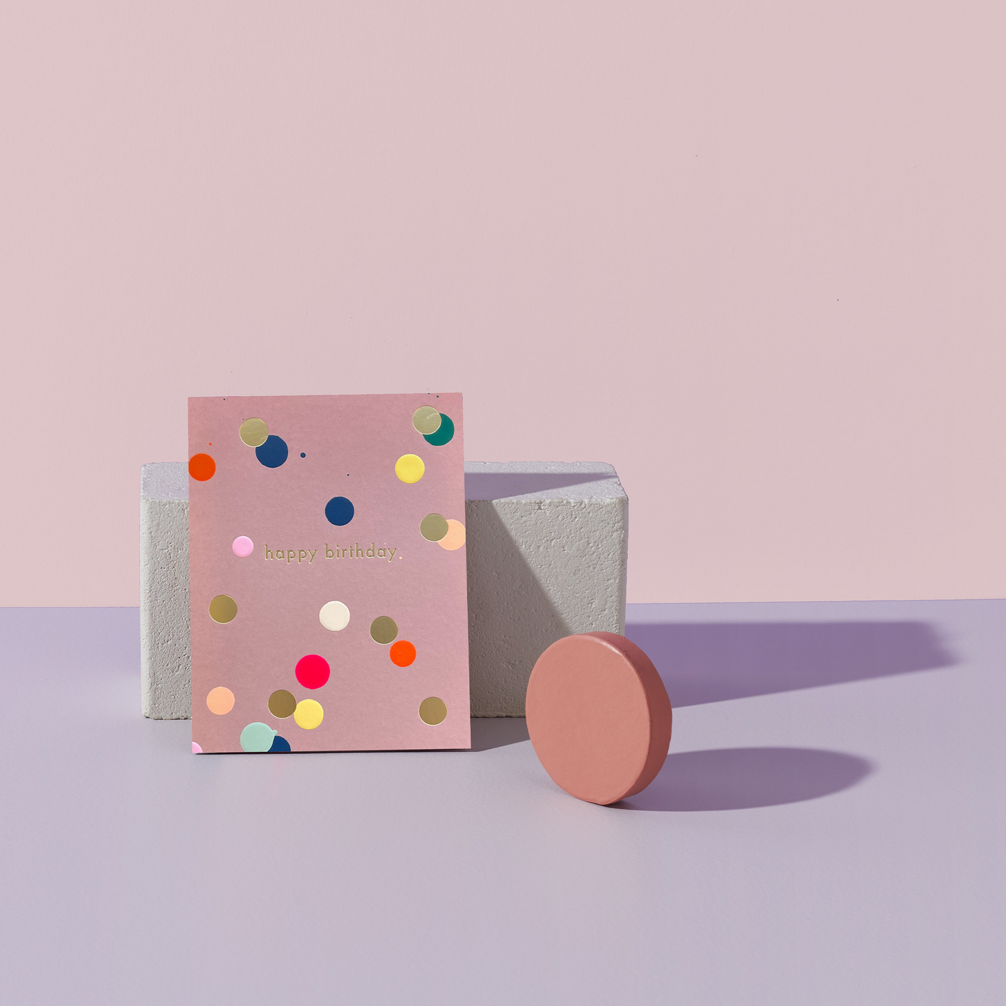 colorful dot happy birthday card by moglea blank inside