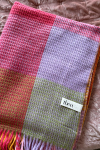 colorful fall wool throw blanket by wallflower