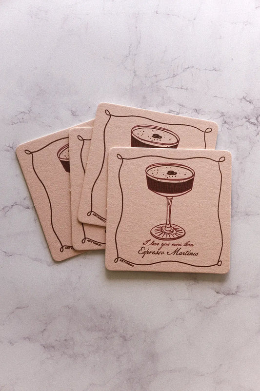 espresso martini party coasters