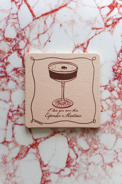 espresso martini party coasters