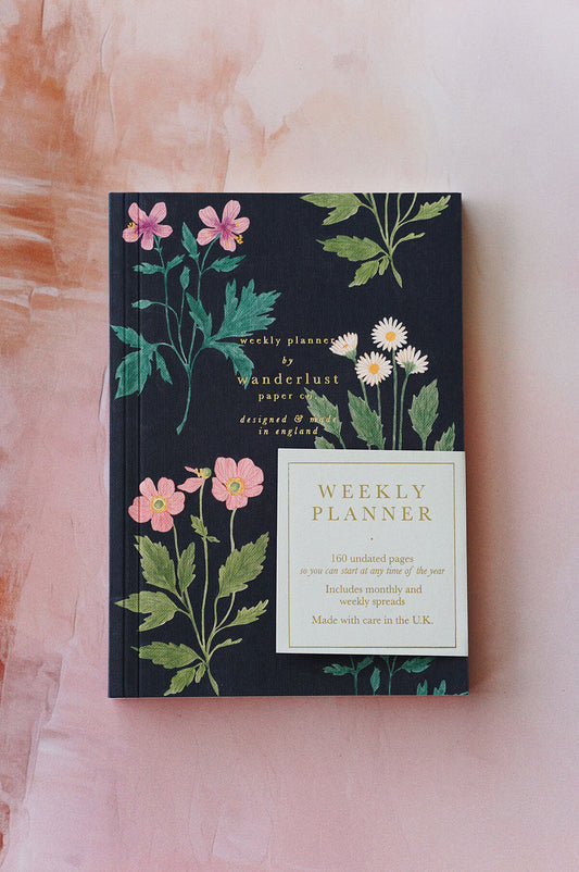 floral undated weekly planner - shop 2025 planners on wallflower