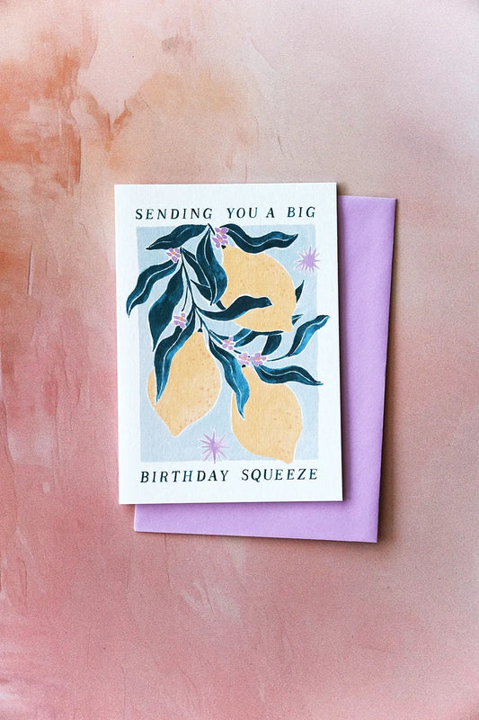 cute lemons birthday card - birthday squeeze