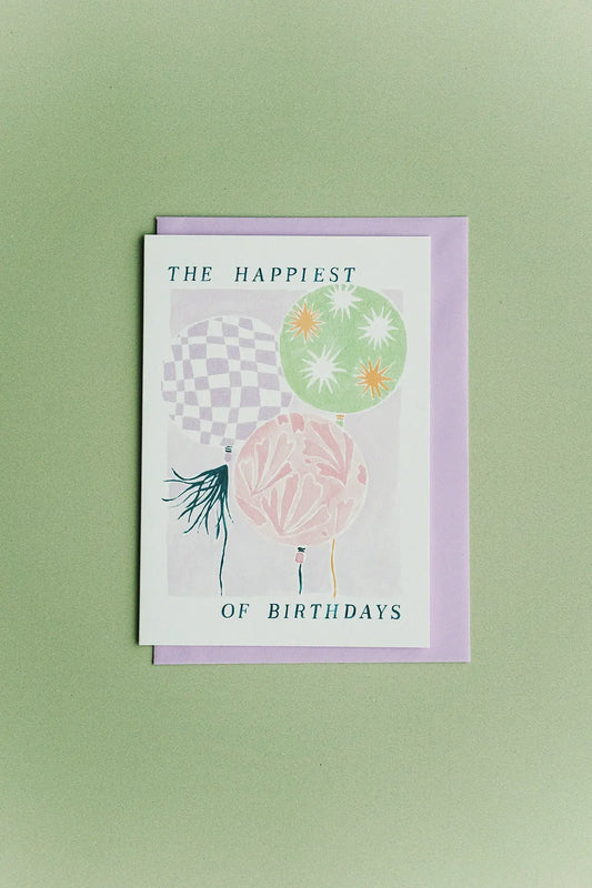 balloons birthday card - matisse style art ✿ shop wallflower